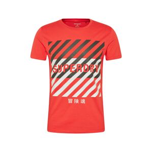 Superdry Funkční tričko  červená / bílá / černá