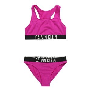 Calvin Klein Swimwear Bikiny  fuchsiová / černá / bílá