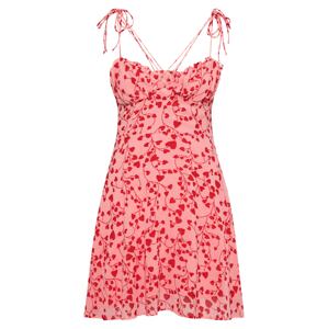 Parallel Lines Letní šaty  tmavě červená / pink / světle červená