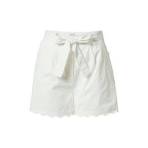 GLAMOROUS Kalhoty se sklady v pase  bílá