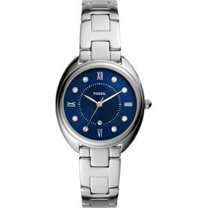 FOSSIL Analogové hodinky  stříbrná / modrá