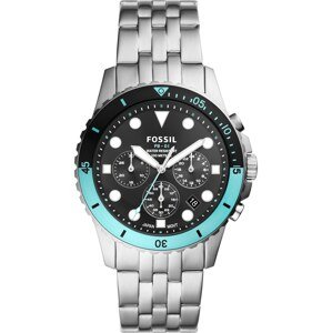 FOSSIL Analogové hodinky  stříbrná / černá / modrá