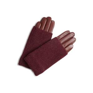 MARKBERG Prstové rukavice  burgundská červeň
