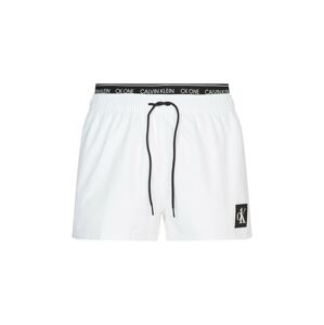 Calvin Klein Swimwear Plavecké šortky  bílá / černá