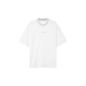 Calvin Klein Jeans Tričko  bílá / šedá