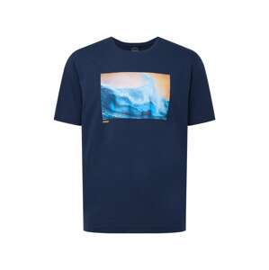 OAKLEY Funkční tričko 'POSTCARD' námořnická modř / tyrkysová / azurová / šafrán