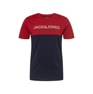JACK & JONES Tričko  noční modrá / červená / bílá