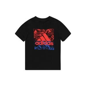 ADIDAS PERFORMANCE Funkční tričko  černá / svítivě červená / modrá