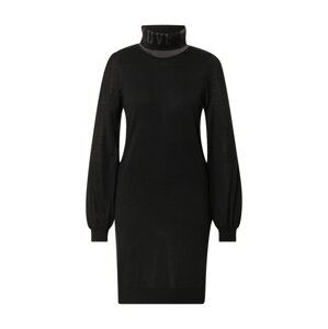 Love Moschino Úpletové šaty  černá / antracitová