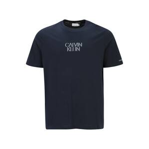 Calvin Klein Big & Tall Tričko  námořnická modř / bílá