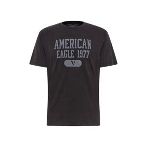 American Eagle Tričko šedá / černá
