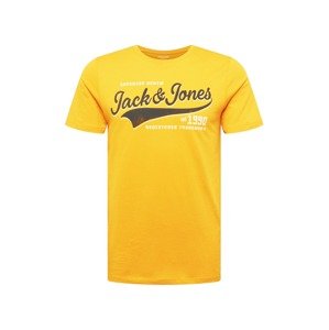 JACK & JONES Tričko  oranžová / bílá