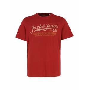 Jack & Jones Plus Tričko  červená / růžová / žlutá