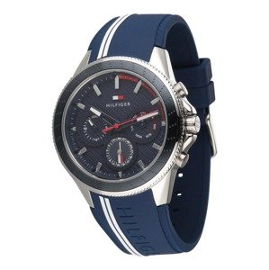 TOMMY HILFIGER Analogové hodinky  tmavě modrá / stříbrná / bílá / červená