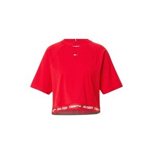 Tommy Sport Funkční tričko  červená / bílá / černá