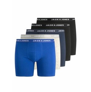 JACK & JONES Boxerky  modrá / bílá / černá / námořnická modř / šedý melír