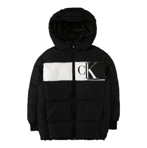 Calvin Klein Jeans Zimní bunda  černá / bílá