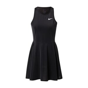 NIKE Sportovní šaty 'Advantage'  černá / bílá
