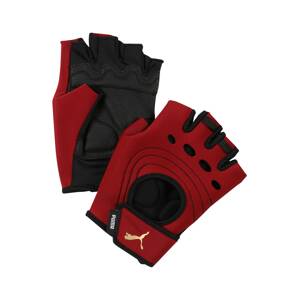 PUMA Sportovní rukavice  tmavě červená / černá / zlatá / bílá