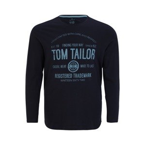 TOM TAILOR Men + Mikina  tmavě modrá / chladná modrá