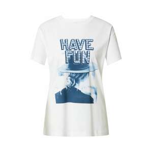 Rich & Royal Tričko 'Have Fun'  světlemodrá / tmavě modrá / bílá