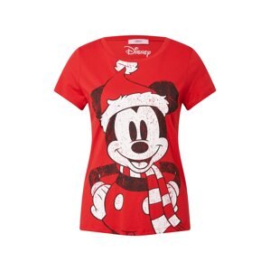 ONLY Tričko 'Disney Christmas '  červená / černá / bílá