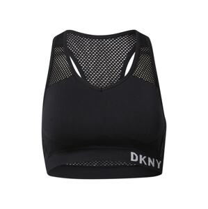 DKNY Performance Sportovní podprsenka černá / bílá