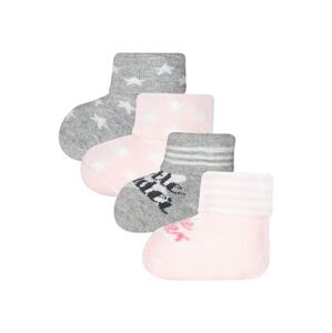 EWERS Ponožky 'Little Wonder'  růžová / šedá / bílá