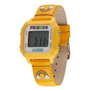 GUESS Digitální hodinky  zlatě žlutá / bílá / mix barev