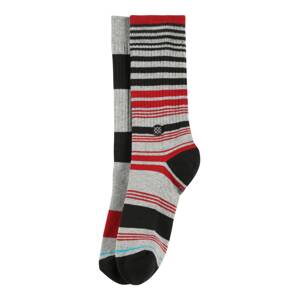 Stance Sportovní ponožky 'SUITED'  šedá / červená / černá