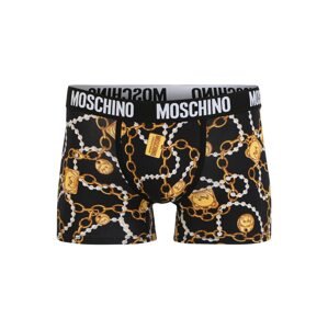 Moschino Underwear Boxerky  černá / bílá / tmavě žlutá