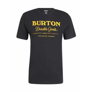 BURTON Tričko 'Durable Goods'  černá / žlutá