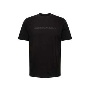 American Eagle Tričko tmavě šedá / černá