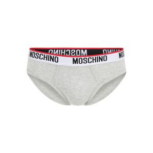 Moschino Underwear Slipy  světle šedá / bílá / černá / červená