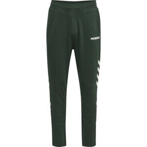 Hummel Sportovní kalhoty 'Legacy' tmavě zelená / bílá
