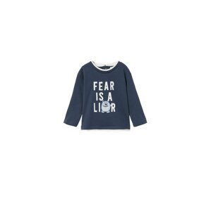 MANGO KIDS Shirt 'FEAR'  marine modrá / bílá