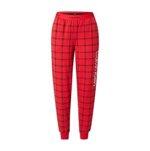 Calvin Klein Underwear Pyžamové kalhoty  červená / černá / bílá