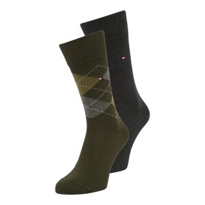 Tommy Hilfiger Underwear Ponožky  olivová / tmavě šedá / bílá / ohnivá červená / světle zelená
