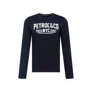 Petrol Industries Tričko  noční modrá / bílá