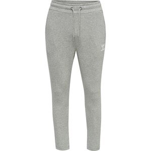 Hummel Sportovní kalhoty šedý melír / bílá