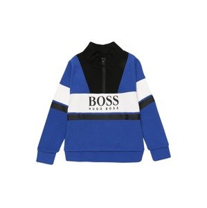 BOSS Kidswear Mikina  královská modrá / bílá / černá