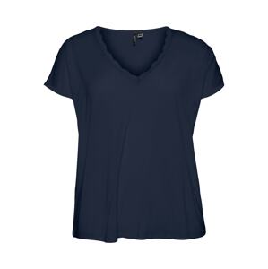 Vero Moda Curve Tričko 'Plis'  tmavě modrá