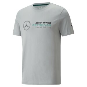 PUMA Funkční tričko 'Mercedes F1 ESS'  stříbrně šedá / černá / tyrkysová