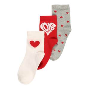 GAP Ponožky 'LOVE'  krémová / červená / šedý melír / růžová