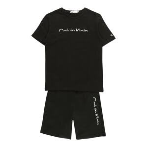 Calvin Klein Jeans Pyžamo  černá / bílá