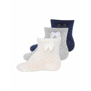 EWERS Ponožky  krémová / starobéžová / tmavě modrá / šedý melír / bílá