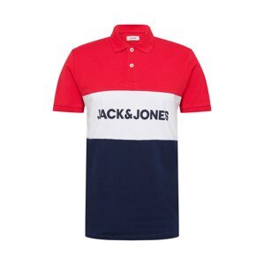 JACK & JONES Tričko  námořnická modř / červená / bílá