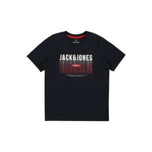 Jack & Jones Junior Tričko 'Cyber'  námořnická modř / bílá / světle červená