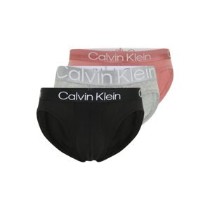 Calvin Klein Underwear Slipy  černá / světle šedá / bílá / starorůžová