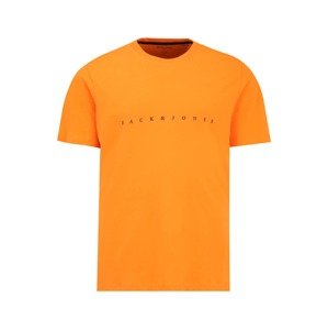 Jack & Jones Plus Tričko  jasně oranžová / bílá